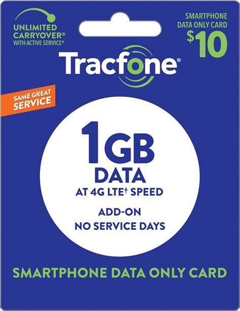Tracfone buy data - TracFone $10 Data Add–On Card 1GB [Physical Delivery] dummy. TracFone (Smartphone Only) Airtime Prepaid Service Card - Mail Delivery - 1.5GB Data / 1500 Minutes / 1500 Texts (1500 Minutes / 1500 Texts / 1.5GB Data, 365 Days) See details. Try again! Details . Added to Cart. ... Where can I buy a phone that is compatible with this wireless service plan? A: ...